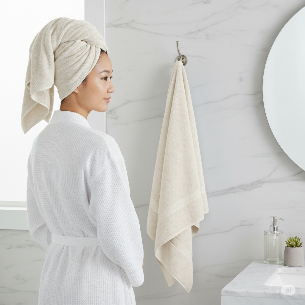 Zestaw 2 ręczników frotte 100×150 cm