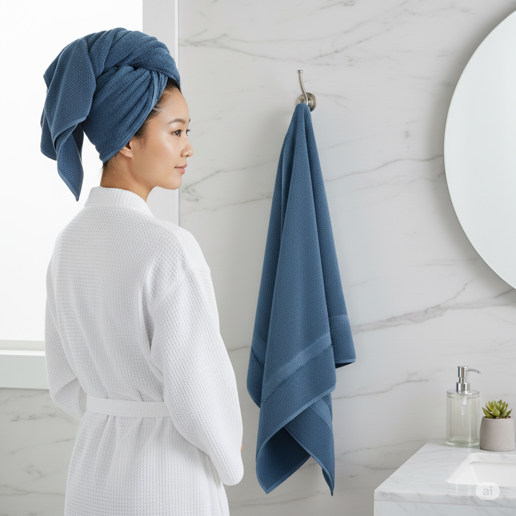 Zestaw 2 ręczników frotte 100×150 cm